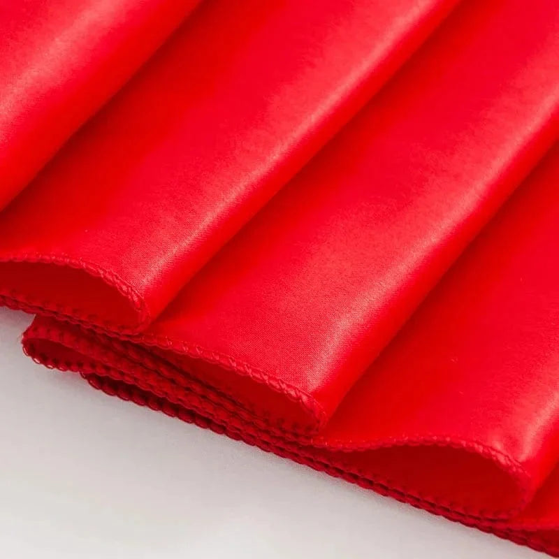 Set of 10 satin table runners by Showlu, 12x108 inches, ideal for wedding, party, and event table decor.