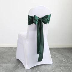 10PCS 17x275cm Gold Satin Chair Sashes Bows Chair Cover Ribbons for Wedding Banquet Party Baby Shower Event Decorations - SHOWLU FASHION STORE