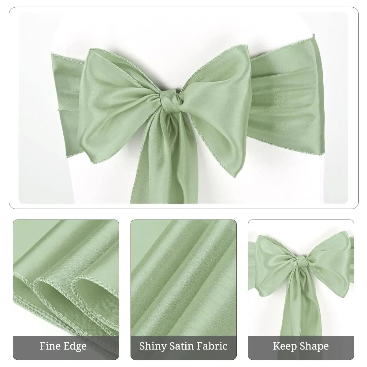 Set of 10 gold satin chair sashes with bows, 17x275cm, for wedding, banquet, or event decorations, by Showlu Fashion Store.