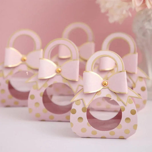 10PCS Wedding Favor Box and Bags Chocolate Candy Boxes for Wedding Baby Shower Birthday Guests Favors Event Party - SHOWLU FASHION STORE