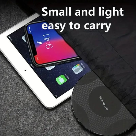 10W Wireless Charger Pad Stand Desktop Ultra - thin Mobile Phone Fast Charging Dock Station For iPhone 14 13 12 11 Samsung Xiaomi - SHOWLU FASHION STORE