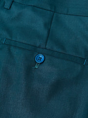 Men'S Solid Color Two-Piece Suit, Regular Fit Pants, Suitable for Business and Wedding Parties Elegant Classic Style