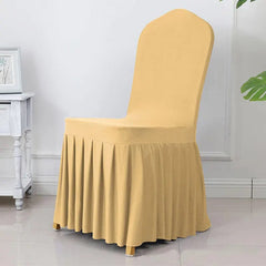 1/2/4/6Pcs Pleated Skirt Chair Covers Spandex Party Weddings Banquet Polyester Chair Cover Hotel Home Decor Wedding Chair Covers - SHOWLU FASHION STORE