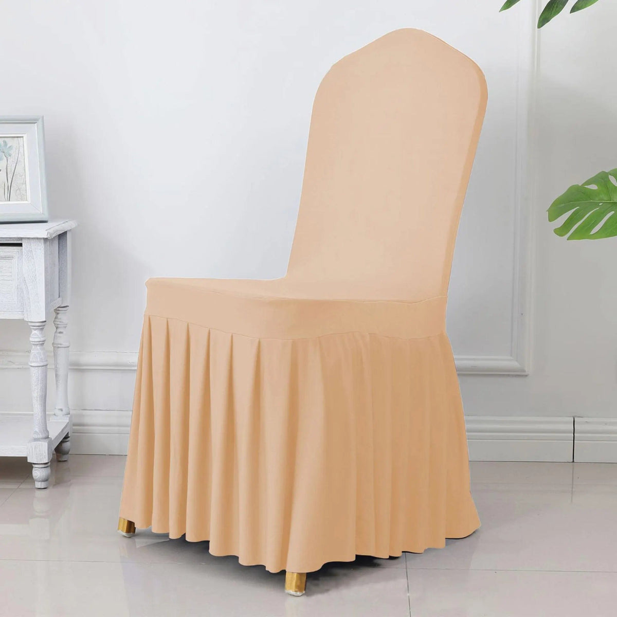 1/2/4/6Pcs Pleated Skirt Chair Covers Spandex Party Weddings Banquet Polyester Chair Cover Hotel Home Decor Wedding Chair Covers - SHOWLU FASHION STORE