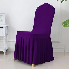 1/2/4/6Pcs Pleated Skirt Chair Covers Spandex Party Weddings Banquet Polyester Chair Cover Hotel Home Decor Wedding Chair Covers - SHOWLU FASHION STORE