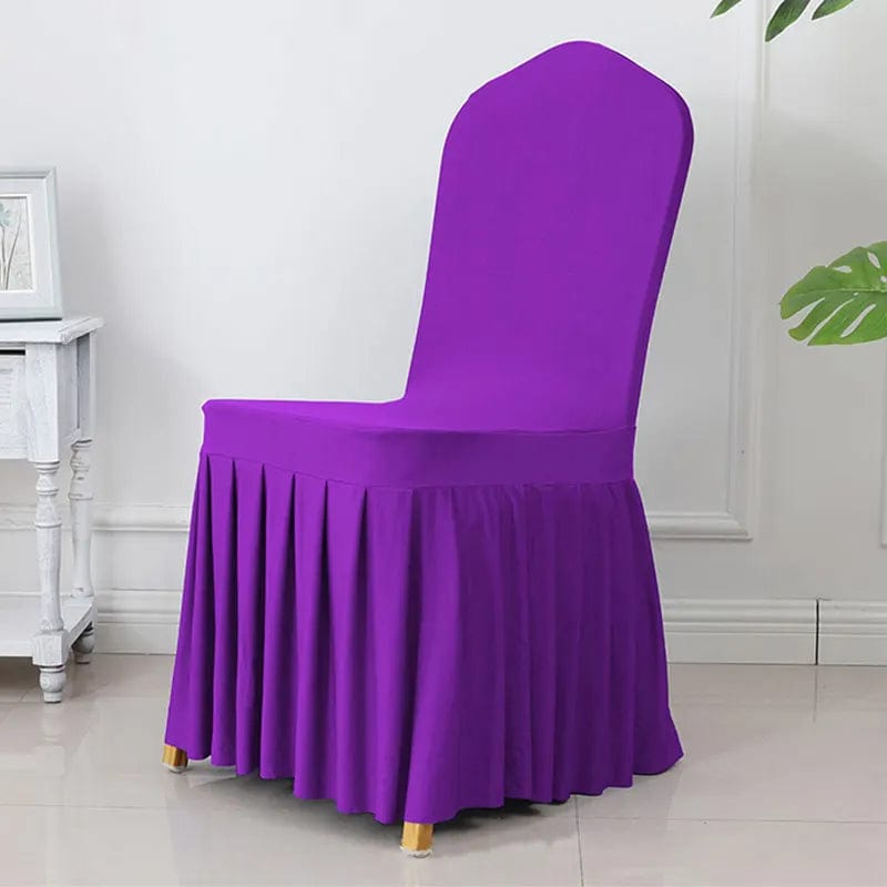 1/2/4/6Pcs Pleated Skirt Chair Covers Spandex Party Weddings Banquet Polyester Chair Cover Hotel Home Decor Wedding Chair Covers - SHOWLU FASHION STORE