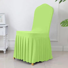 1/2/4/6Pcs Pleated Skirt Chair Covers Spandex Party Weddings Banquet Polyester Chair Cover Hotel Home Decor Wedding Chair Covers - SHOWLU FASHION STORE