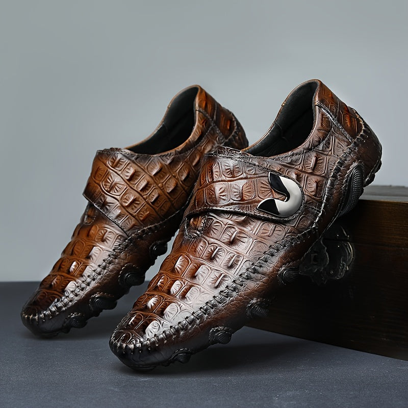 Men's SHOWLU top grain leather loafers with non-slip soles, casual oxford shoes, stylish and comfortable for everyday wear