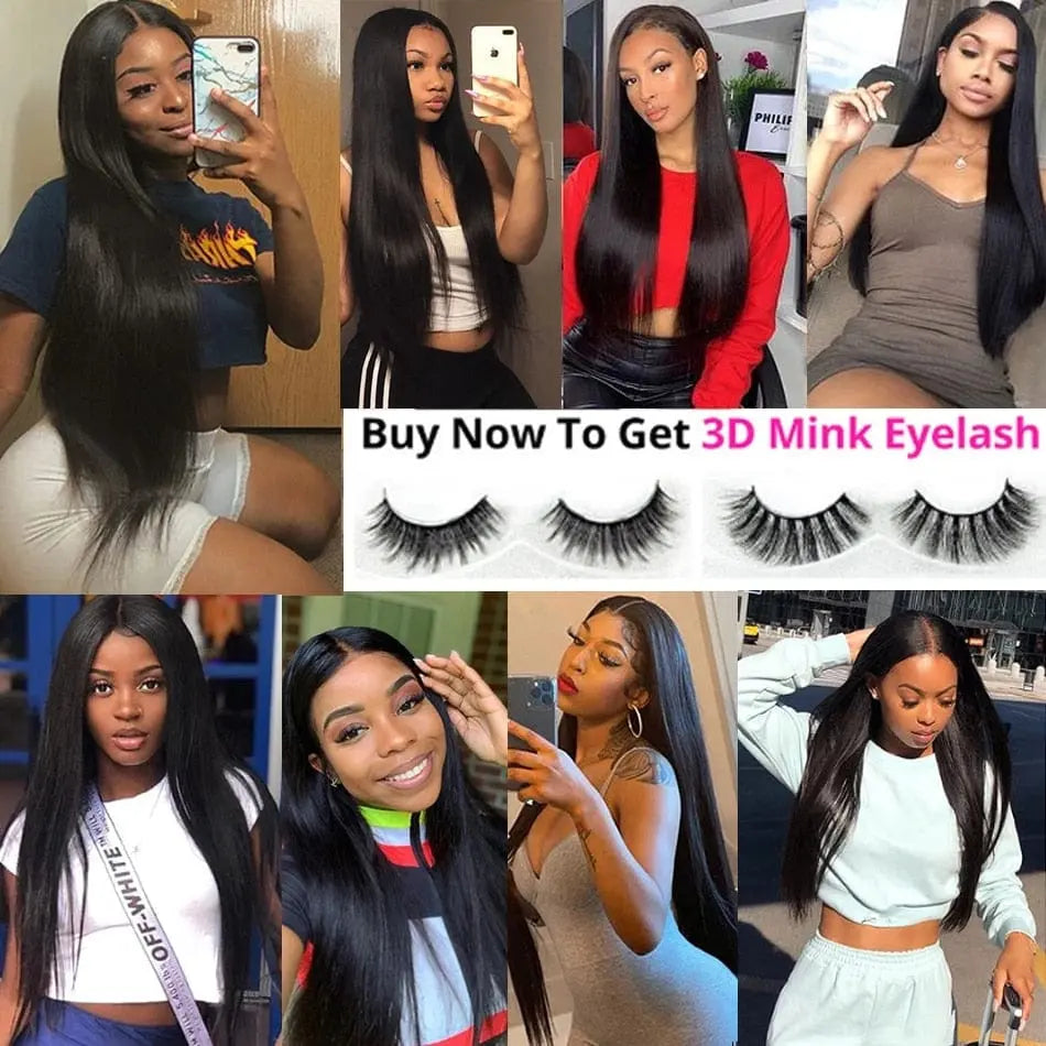 Showlu Store Nation 12A Peruvian Bone Straight human hair bundles in natural color, displayed in three bundle set for black women.