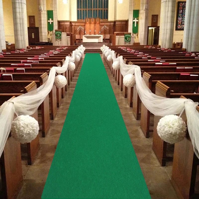 1.2m Wide Green Wedding Carpet Decorative Outdoor Party Electronic Muslim Prayer Mat Corridor Stairs Hallway Rugs Home Textiles - SHOWLU FASHION STORE