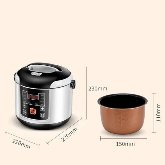 12V 24V 220V Mini Rice Cooker Car Truck Soup Porridge Cooking Machine Food Steamer Heating Lunch Box Meal Heater Warmer 2L - SHOWLU FASHION STORE