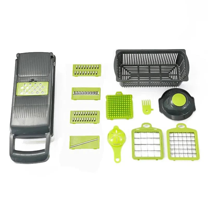 KEMORELA 16-in-1 vegetable chopper by Showlu Fashion Store with stainless steel blades for slicing, dicing, and food prep.