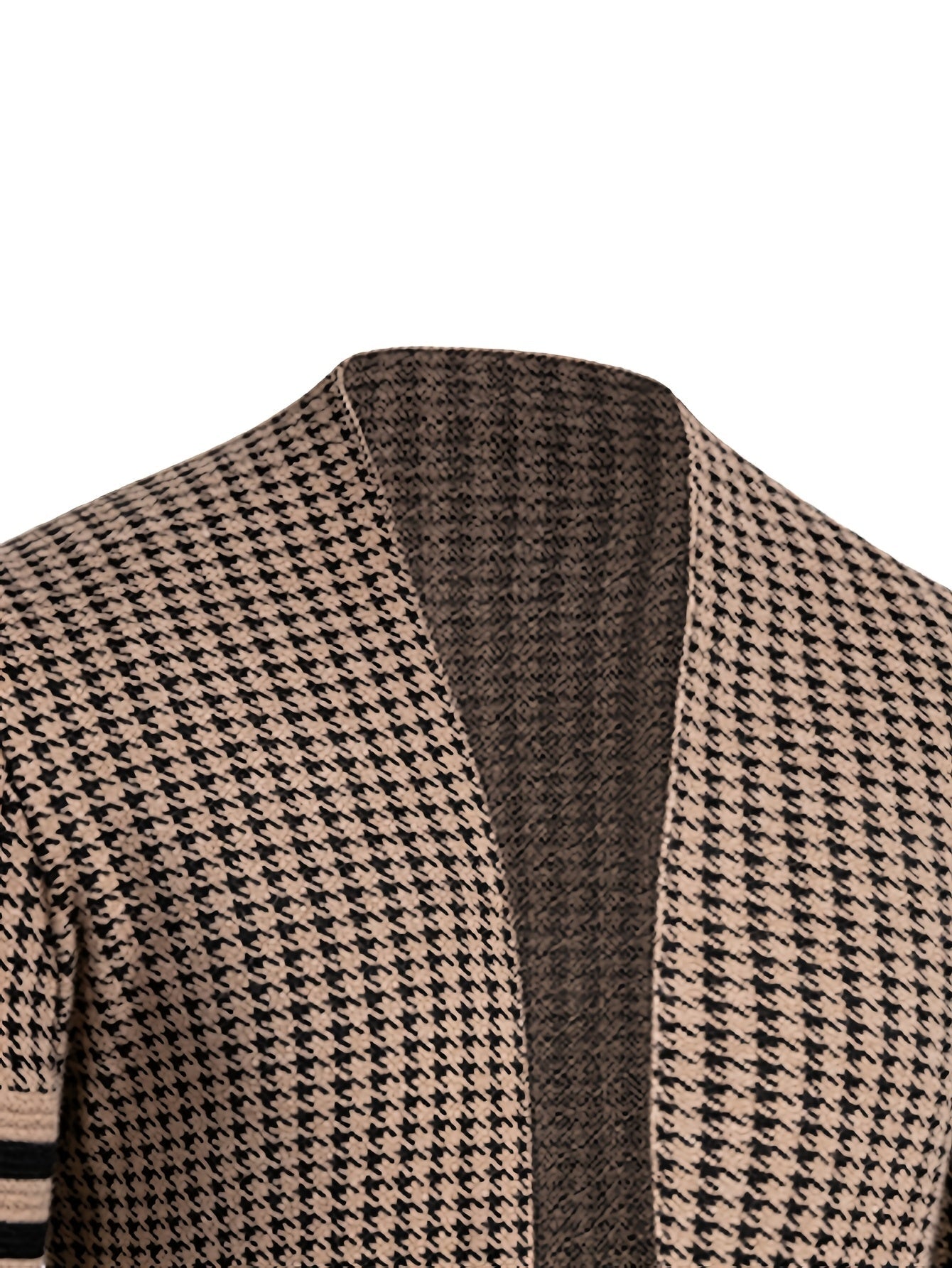 Men's slim fit knit cardigan by SENMEIGUO, high-stretch long sleeve sweater in a stylish design.