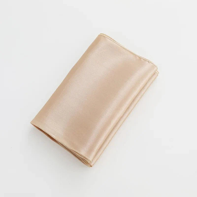 Showlu Satin Rectangular Wedding Tablecloth in black, 145x275cm, perfect for elegant party, dinner, or banquet table decor.