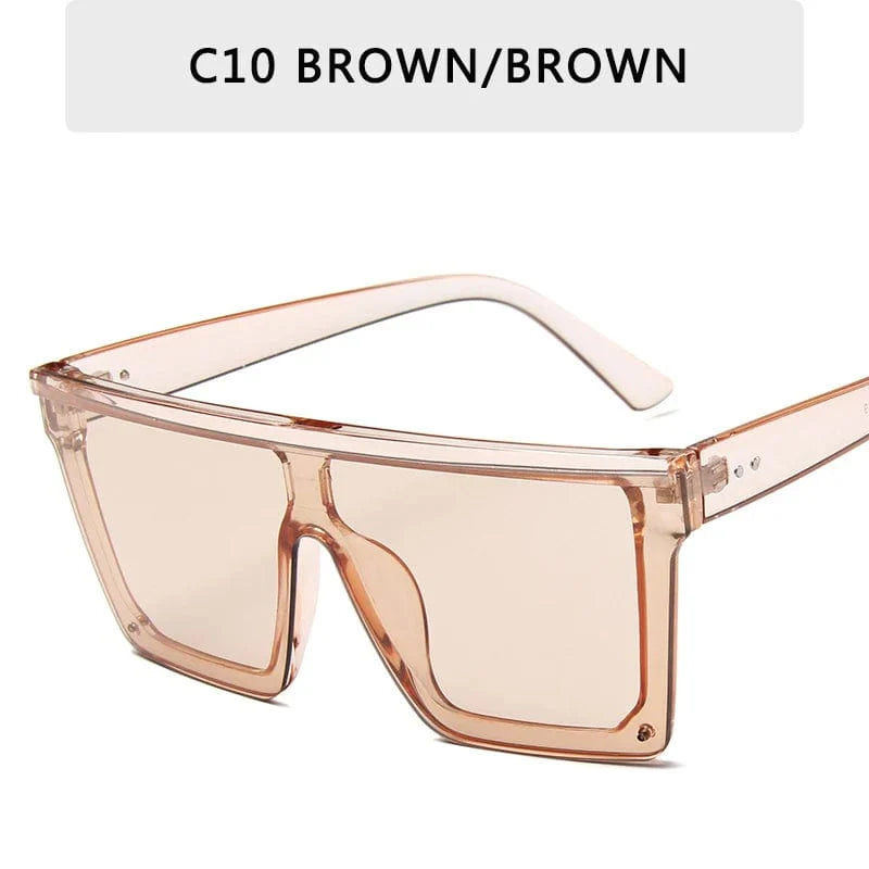 Unisex ZXWLYXGX square flat top sunglasses with gradient mirror lenses and UV400 protection, available in 15 colors.