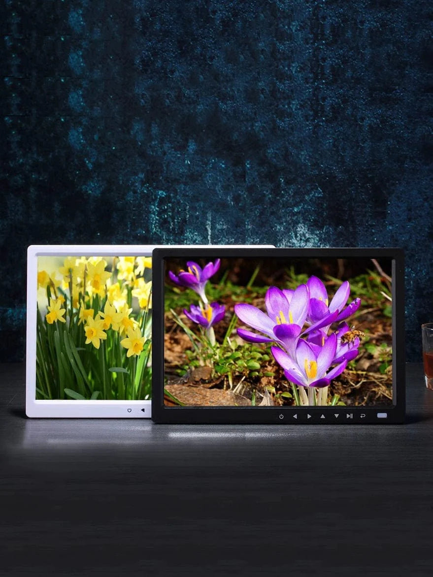 Yun Zhixing 15-inch HD digital photo frame showing family pictures, wall-mounted with video playback feature, by Showlu Fashion Store.