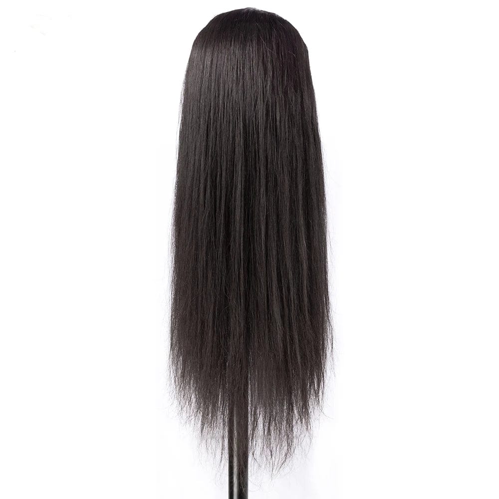 Showlu HD full lace human hair wig with 180% density, Brazilian virgin hair, transparent lace front, designed for Black women.