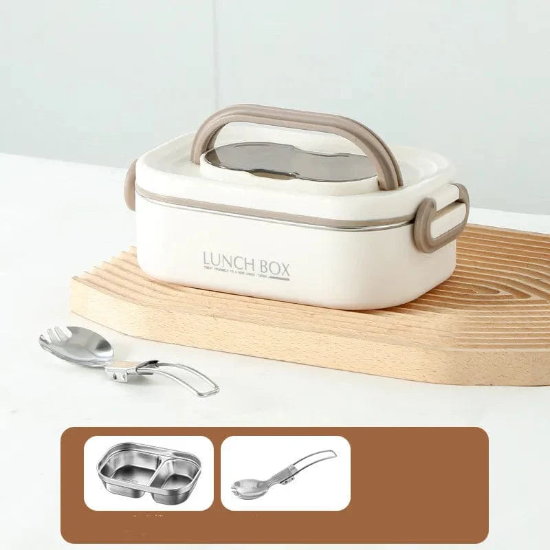 CPLIFE 1500ml stainless steel thermal lunch box with double layers, leak-proof design, insulation bag, ideal for adults and students