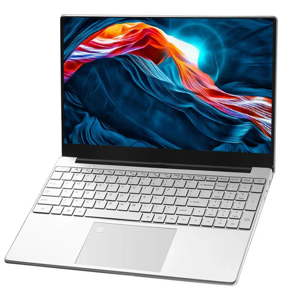 Showlu Fashion AKPAD 15.6-inch laptop with Intel N5095, 16GB RAM, 256GB SSD, IPS screen, Windows 11 Pro.