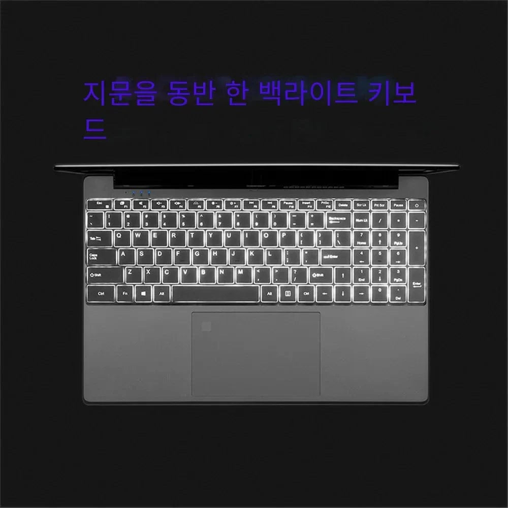 Showlu Fashion AKPAD 15.6-inch laptop with IPS screen, 16GB RAM, 256GB SSD, Intel N5095, Windows 11 Pro, portable business notebook.