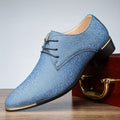 Green glittery Oxford shoes for men with casual lace-up design and rubber sole, stylish footwear from SHOWLU FASHION STORE.