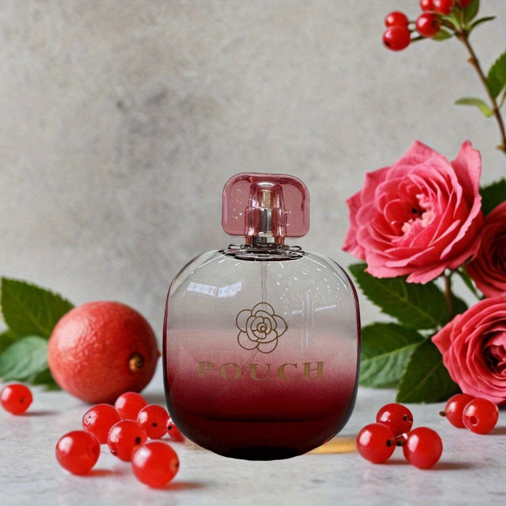 SHOWLU Blush Rose Eau de Parfum for Women in a 3.4oz pouch, featuring a floral fragrance with pink and rose accents.