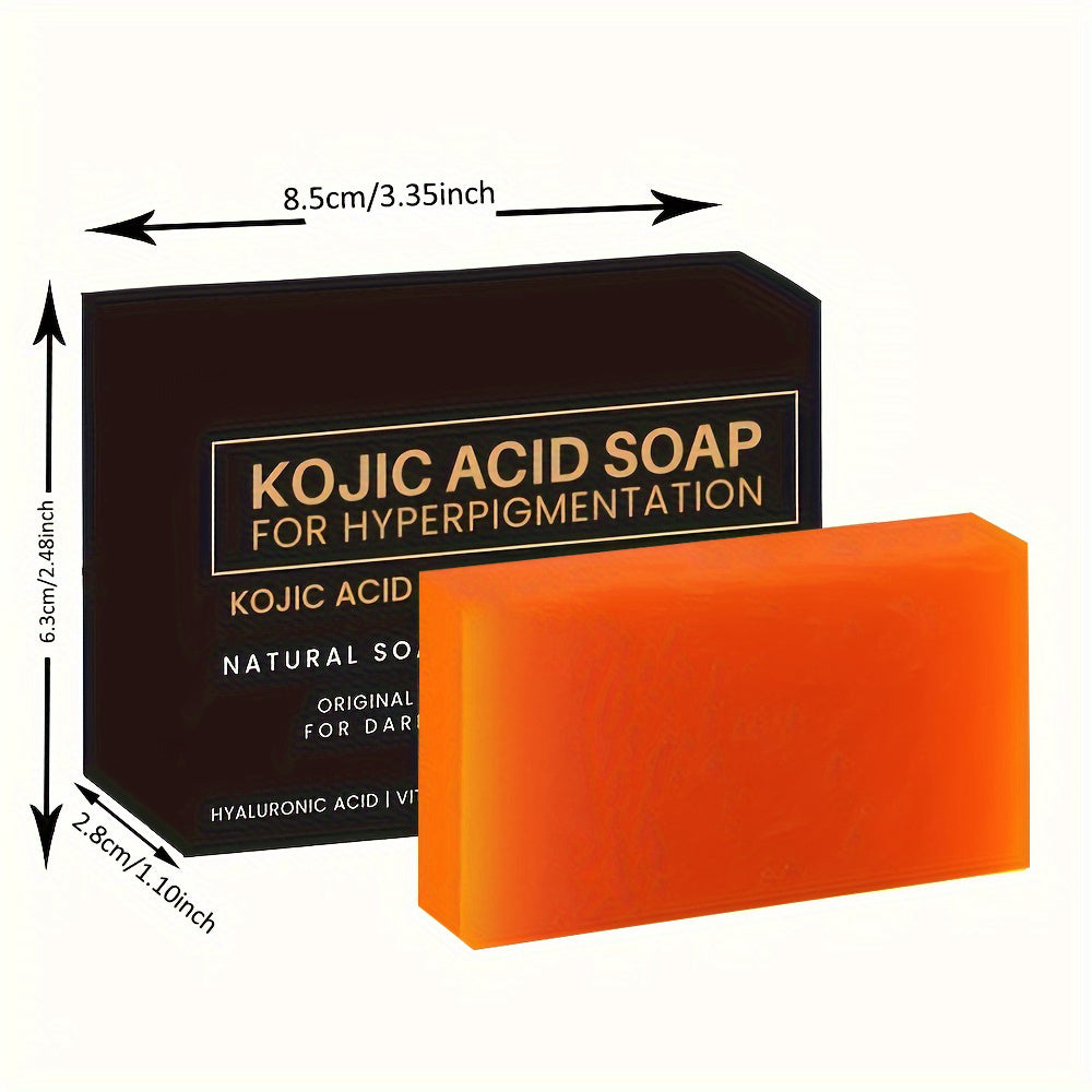 SHOWLU FASHION STORE Kojic Acid Soap handmade cleansing bars, four-pack, natural whitening and skin brightening soap bars.