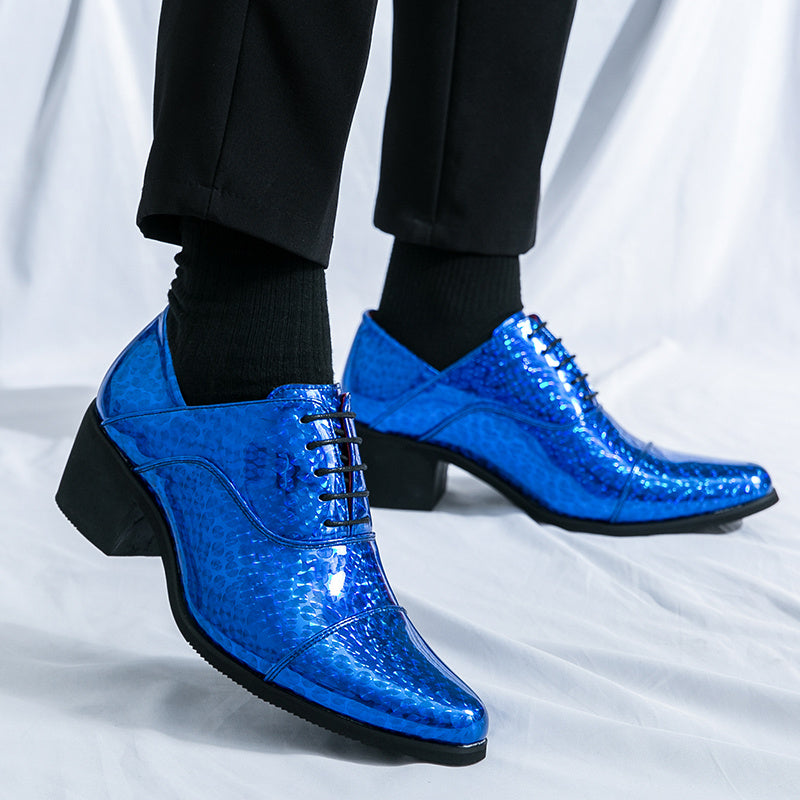 Men's SHOWLU Faux Leather Loafers in classic British style, formal shoes with sleek design and polished finish.