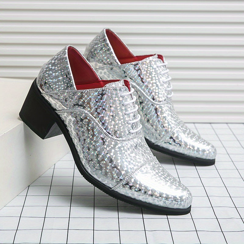 SHOWLU men's faux leather loafers in classic British style, formal shoes featuring sleek design and polished finish.