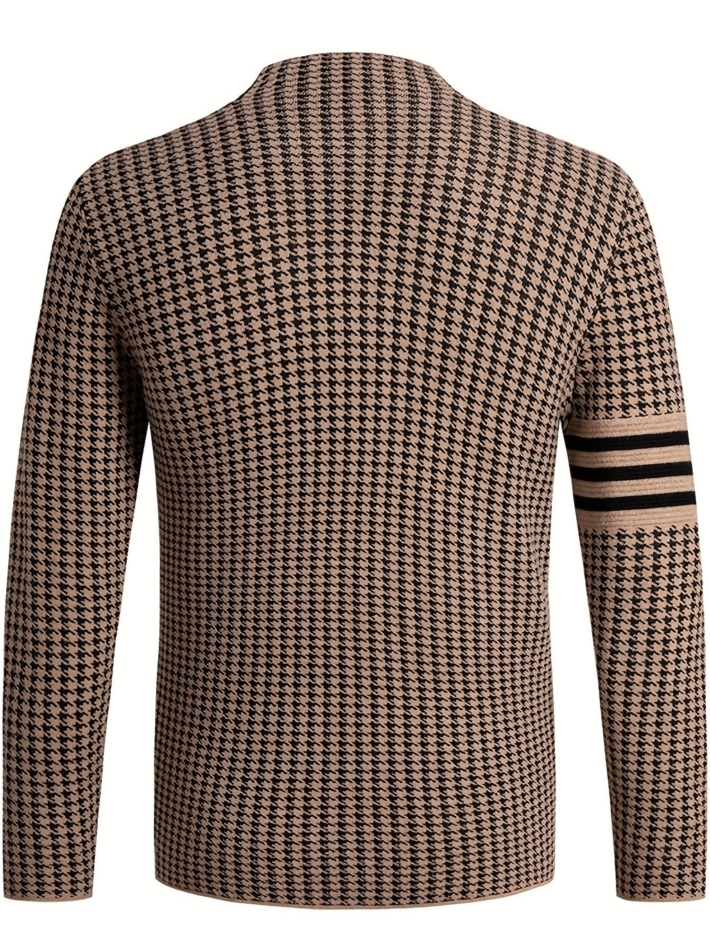 Men's slim fit knit cardigan by SHOWLU FASHION STORE, high-stretch long sleeve sweater in a stylish, fitted design.