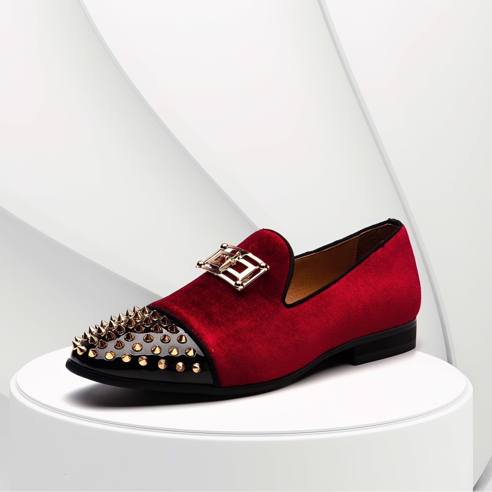 Men's slip-on wedding loafers by SHOWLU FASHION STORE, lightweight fabric shoes with sleek design and comfortable fit.