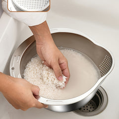 Stainless Steel Kitchen Colander - Multi-Purpose Drain Basket   For Home Cooking