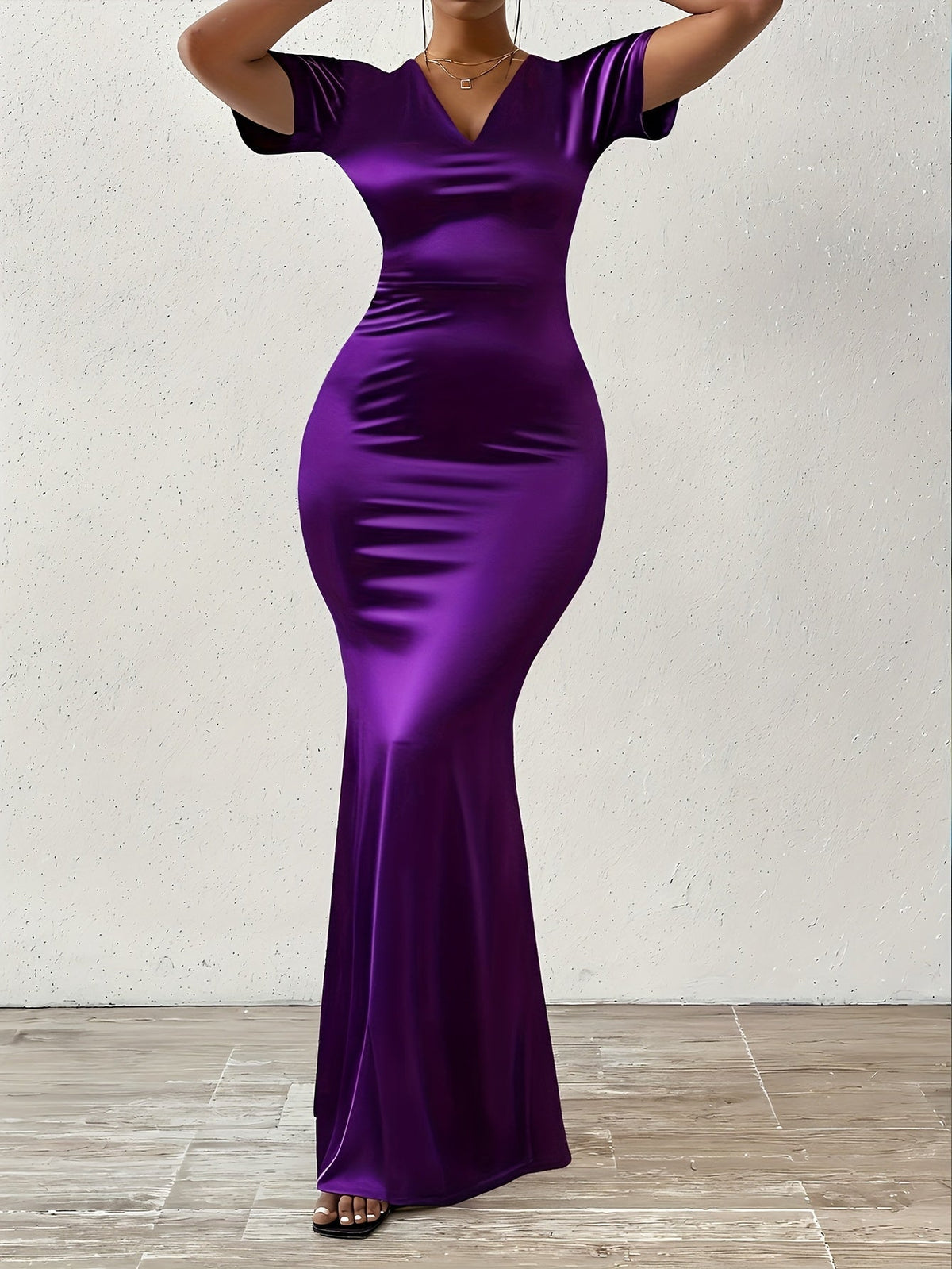 Elegant black women's bodycon zip dress by SHOWLU FASHION with a low neckline and knit fabric, form-fitting and stylish.
