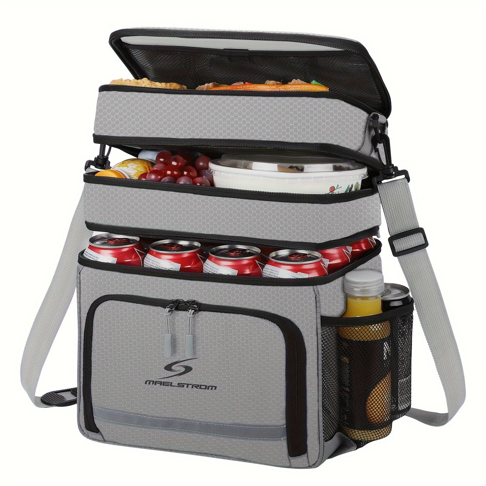 Insulated MAELSTROM lunch bag by SHOWLU FASHION STORE with leakproof cooler tote design for men and women, showing the bag's exterior.