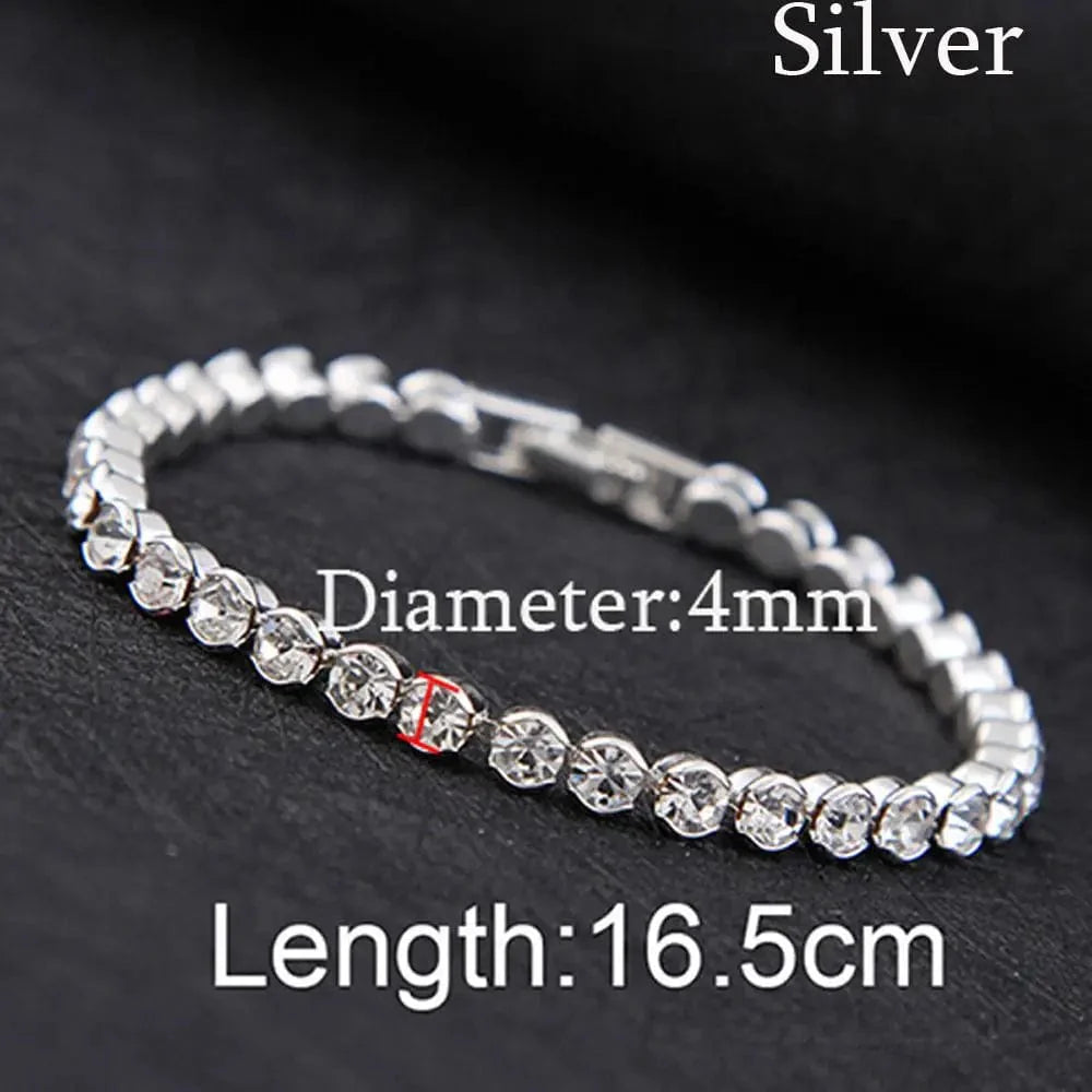 Shiny Showlu Austria crystal stretch bracelet for women, featuring a sparkling cuff bangle design with elegant charm details.