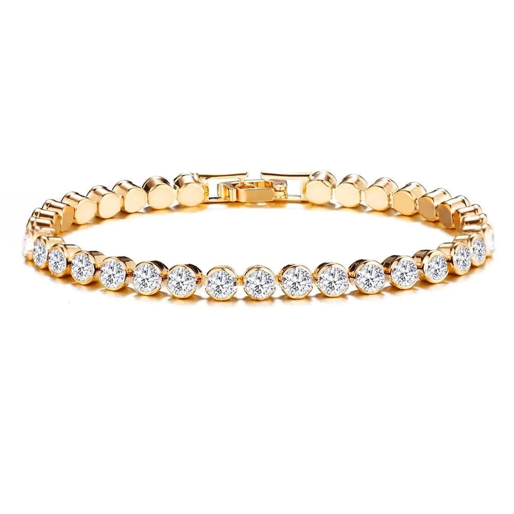 Showlu Austria crystal stretch bracelet for women, shiny cuff bangle with sparkling crystals, elegant jewelry for special occasions