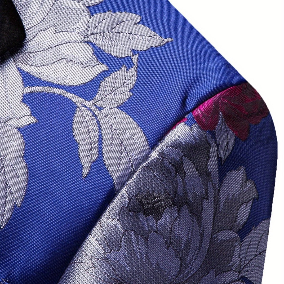 Men's Motif Cachemire suit jacket by SHOWLU FASHION, regular fit blazer with lapel collar, pocket detail, polyester fabric, all-season style.