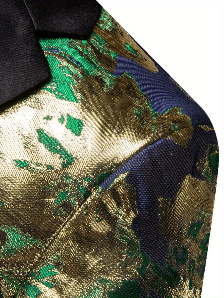 Men's cachemire pattern blazer by SHOWLU FASHION STORE, regular fit suit jacket with lapel collar, pocket details and slight stretch fabric.