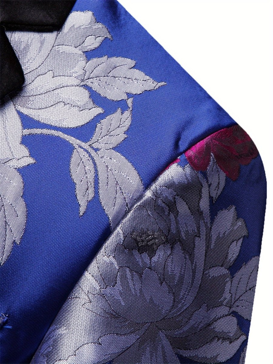 Men's LINEZISEID cachemire pattern blazer by SHOWLU FASHION STORE, regular fit suit jacket with lapel collar and pocket details.