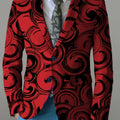 Men's casual blazer by SHOWLU FASHION STORE, polyester woven blazer with lapel collar, button details, and versatile print for daily wear.