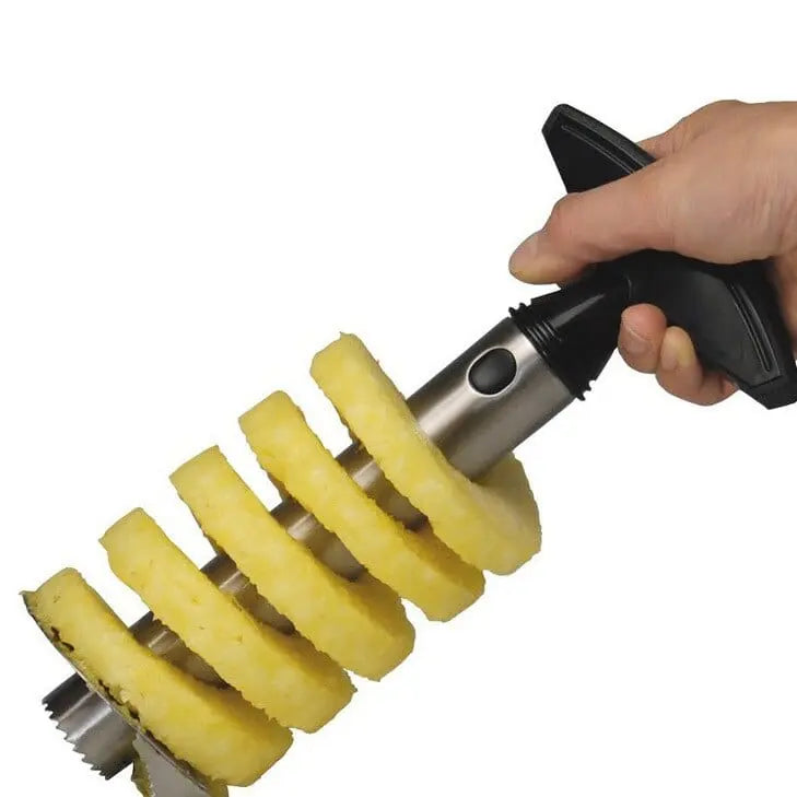 Showlu stainless steel pineapple slicer and peeler kitchen tool for easy fruit preparation and slicing.