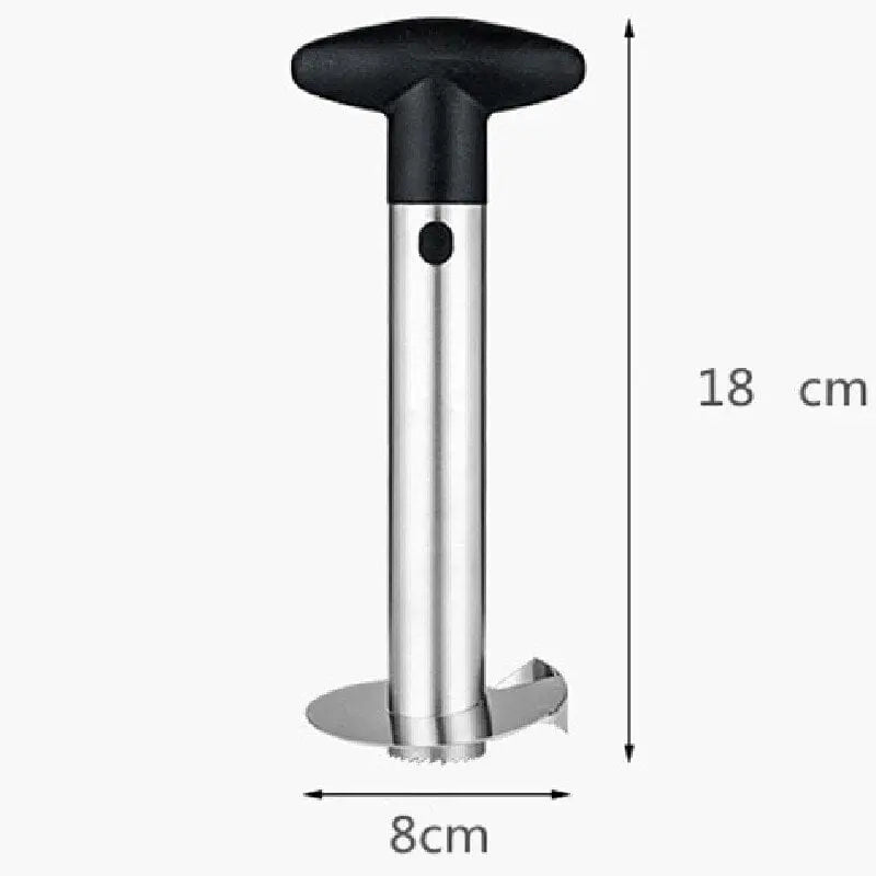 Stainless steel pineapple slicer and peeler kitchen tool by Showlu, designed for easy fruit preparation and kitchen convenience