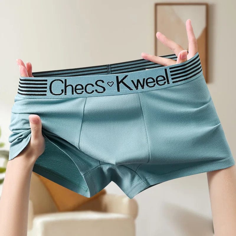 Showlu men's cotton boxer shorts with U-convex pouch, soft, comfortable, plus size underwear for men.