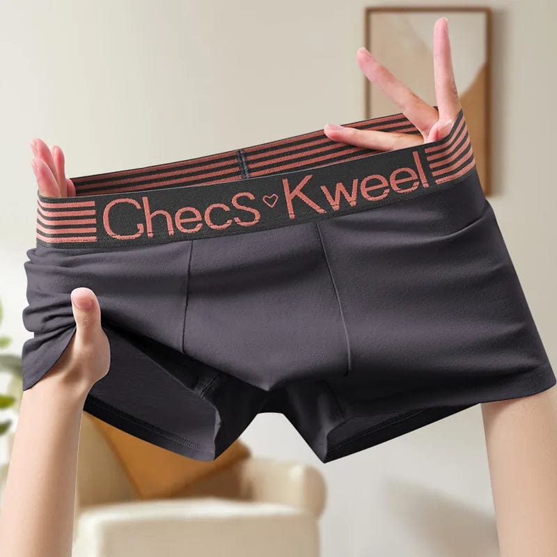 Showlu men's cotton boxer shorts with U-convex design, soft, comfortable, plus size underwear for a relaxed fit.