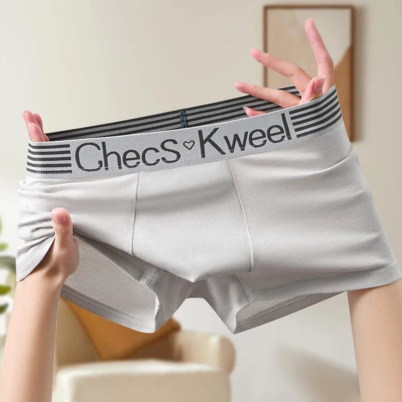 Men's Showlu cotton boxer shorts with U-convex design, soft, comfortable underwear in plus size, featuring breathable cotton fabric.