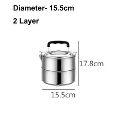 2 3 4 5 Layer Large Adult Portable Picnic Food Container Stainless Steel Lunch Box School Office Japanese Style Bento Box Metal - SHOWLU FASHION STORE