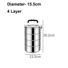 2 3 4 5 Layer Large Adult Portable Picnic Food Container Stainless Steel Lunch Box School Office Japanese Style Bento Box Metal - SHOWLU FASHION STORE