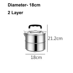 2 3 4 5 Layer Large Adult Portable Picnic Food Container Stainless Steel Lunch Box School Office Japanese Style Bento Box Metal - SHOWLU FASHION STORE