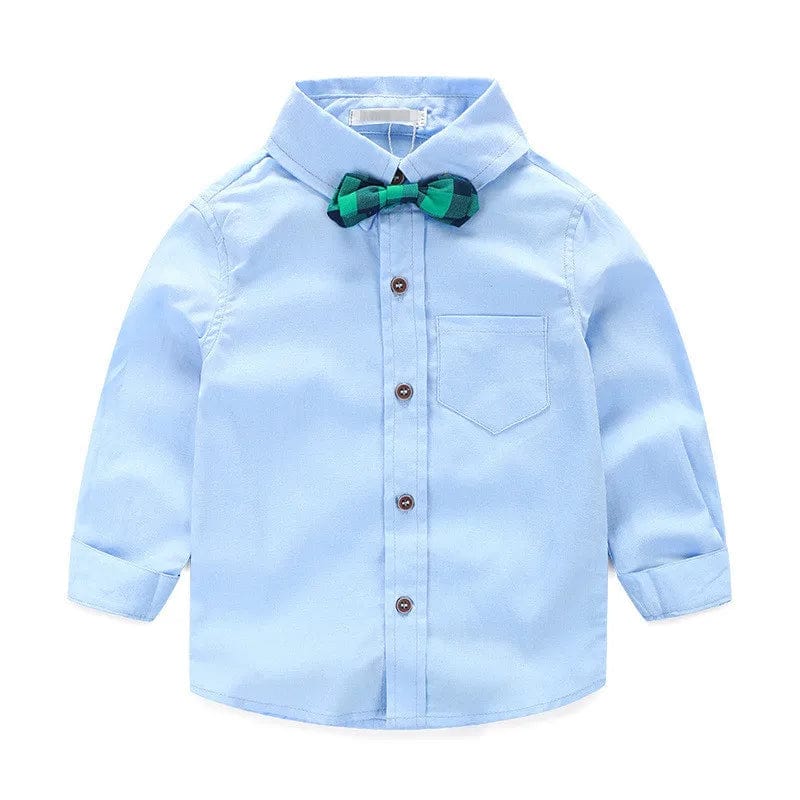 Baby boy 3-piece suit set with vest, shirt, and pants for boys aged 2-7, perfect for weddings or formal occasions.