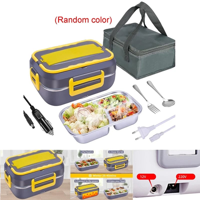 2 in 1 Car Home Electric Lunch Box - SHOWLU FASHION STORE